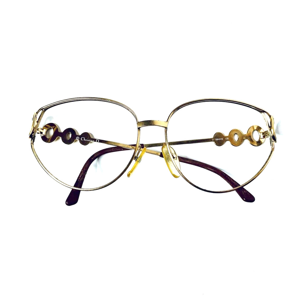 VT Christian Dior Gold Oval Glasses - Picture 6 of 10